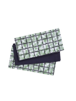 Maspar - Polyester Printed Regular Kitchen Towel Set - Green (Pack of 3)