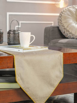 Maspar - Polyester Solid Table Runner - Beige (4 Seater)