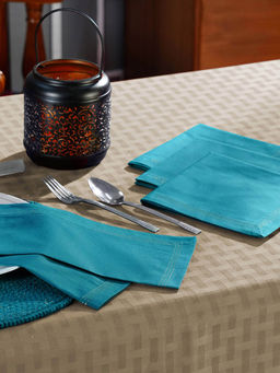 Maspar - Cotton Solid Standard Napkin Set - Blue (Pack of 4)