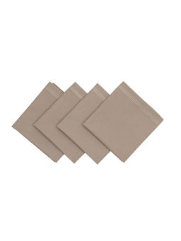 Maspar - Cotton Solid Standard Napkin Set - Beige (Pack of 4)