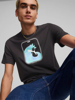 Puma - Graphics Wave Mens Black T-Shirt