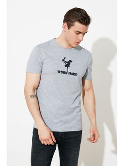 Trendyol - Man Grey T-Shirt