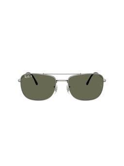 Ray-Ban - Unisex Polarized Green Lens Rectangle Sunglasses - 0RB3755004/5859 (59)
