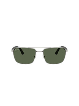 Ray-Ban - Unisex Polarized Green Lens Rectangle Sunglasses - 0RB3760I003/9A59 (59)