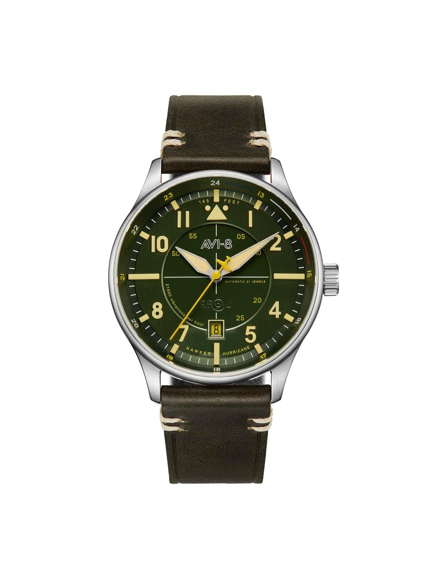 Buy AVI-8 Hawker Hurricane Automatic Green Luminova Round Dial