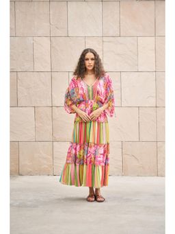 CINCIN Fashion - Floral Printed Maxi Dress