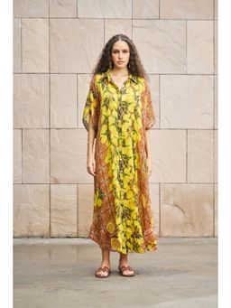 CINCIN Fashion - Citrus Breeze Midi Shirt Dress