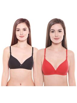Bodycare - Pack Of 2 Lightly Padded T-Shirt Bra - Multi Color