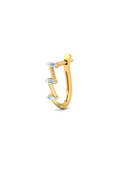 KuberBox - Zig-Zag Nose Ring 18K Gold
