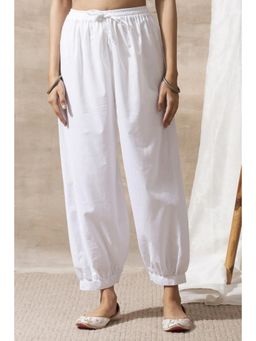 TAHILIYA - White Soft Cotton Izhaar Pants