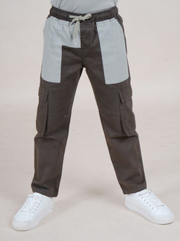 KiddoPanti - Olive Colorblock Cargo Pant