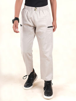 KiddoPanti - Beige Solid Pant