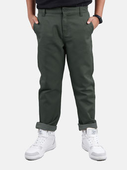 KiddoPanti - Green Solid Pant