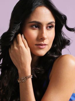 Sohi - Circular Crystal Bracelet Gold