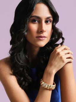 Sohi - Metallic Swirl Bracelet Gold