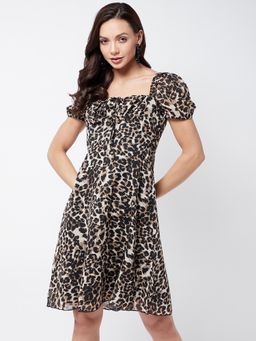 Magre - Animal Print midi Dress