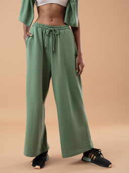 Nykd by Nykaa - Nykd All Day Comfy High Waist Lounge Pants - NYAT204 Jade Green