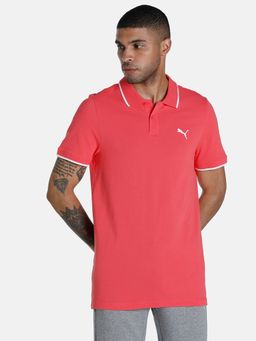 Puma - Collar Tipping Men Pink Polo T-shirt