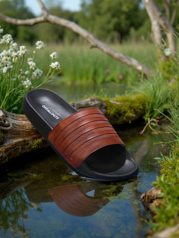 Off Limits - Tan Men's Laidback Bandt Sliders