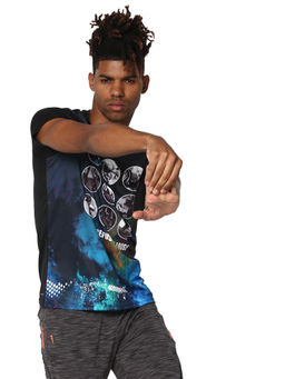 Rock.it - Black Round Neck Smart Fit T-shirt