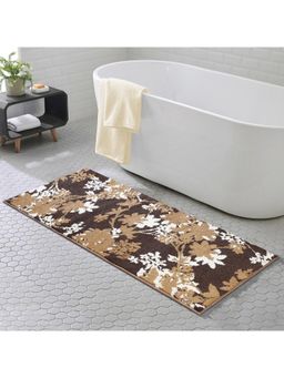 OBSESSIONS - Super Absorbent Anti-Skid Polyester Bath Mat Brown