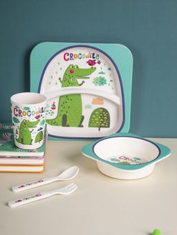 Voncasa - Blue Children Pastel 5 Piece Dinner Set