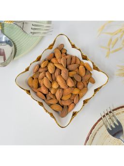 Voncasa - Antique Off White Ceramic Square Serving Bowl