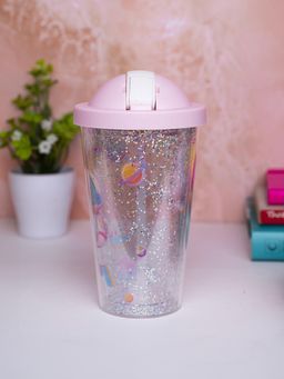Voncasa - Pink Reuseable Tumbler Sipper with Lid, 450Ml