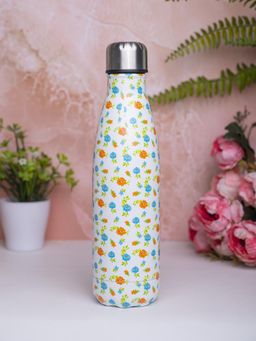 Voncasa - White Stainless Steel Water Bottle, 500Ml