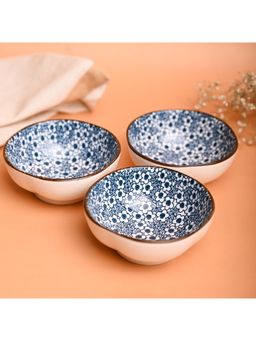 Voncasa - Blue Chutney Dip Bowl, 100Ml (Set Of 3)