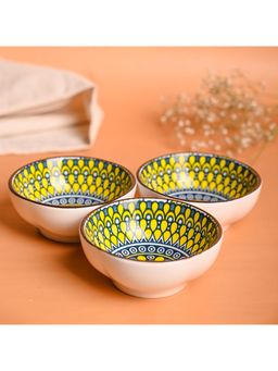Voncasa - Yellow Chutney Dip Bowl, 100Ml (Set Of 3)