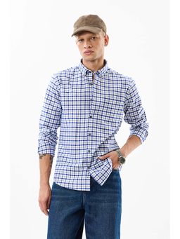 Snitch - Men Blue Checks Casual Shirt