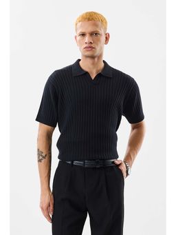 Snitch - Men Black Stripes Polo T-Shirt