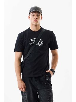 Snitch - Men Black Printed T-Shirt