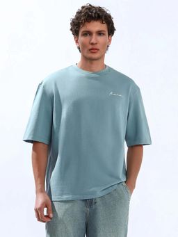 Hubberholme - Men Blue Solid T-Shirt