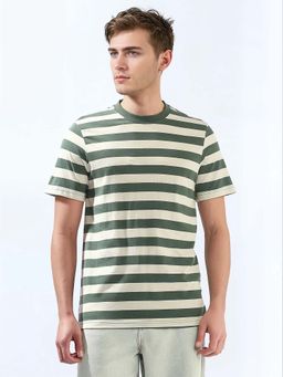 High Star - Men Green Stripes T-Shirt