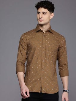 Kenneth Cole - Men Brown Printed Casual Shirt