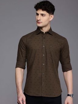 Kenneth Cole - Men Bronze Printed Casual Shirt