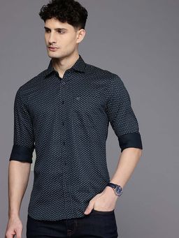 Kenneth Cole - Men Teal Printed Casual Shirt