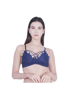 BRACHY - Blue All Day Comfort Padded Non Wired T-Shirt Push Up Bralette Bra