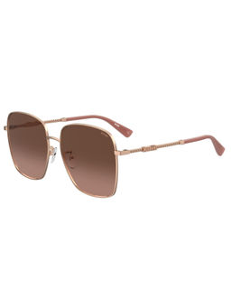 Moschino - Metal Trim Brown Shaded Women Square Sunglasses