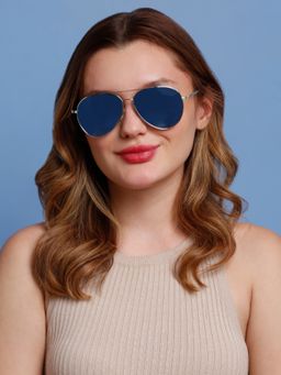 SunVoir - Full Frame Metal Aviator Polarized Women Sunglasses-Svr-11682-C206 (61)