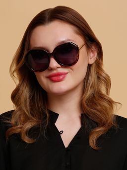 SunVoir - Full Frame Metal Polarized Women Sunglasses-Svr-11690-C041 (58)