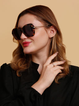 SunVoir - Full Frame Metal Polarized Women Sunglasses-Svr-11691-C041 (55)