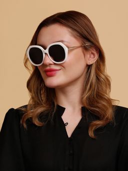 SunVoir - Full Frame Metal Plastic Oversized Polarized Women Sunglasses-Svr-11691-C048 (55)