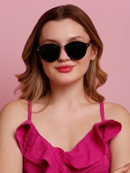 SunVoir - Full Frame Plastic Round Polarized Women Sunglasses-Svr-11692-C028 (51)