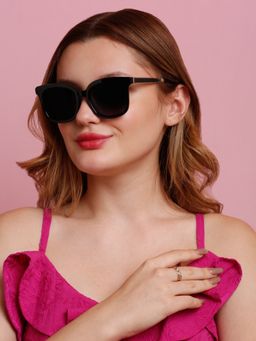 SunVoir - Full Frame Metal Plastic Square Polarized Women Sunglasses-Svr-11693-C025 (53)