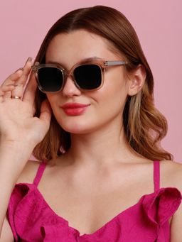 SunVoir - Full Frame Metal Plastic Square Polarized Women Sunglasses-Svr-11693-C026 (53)