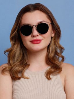 SunVoir - Full Frame Metal Oval Polarized Women Sunglasses-Svr-11695-C305 (54)