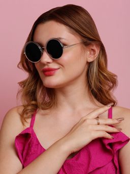 SunVoir - Full Frame Metal Round Uv Protected Women Sunglasses-Svr-11697-C201 (53)